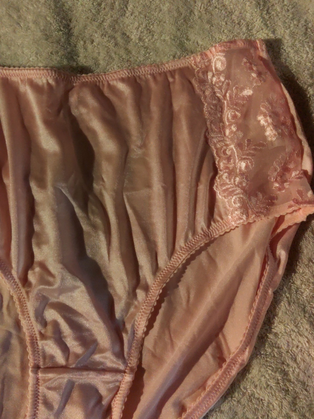 New Breezies Brief Panties Soft Support Nylon With Lace On Both Sides Size 8