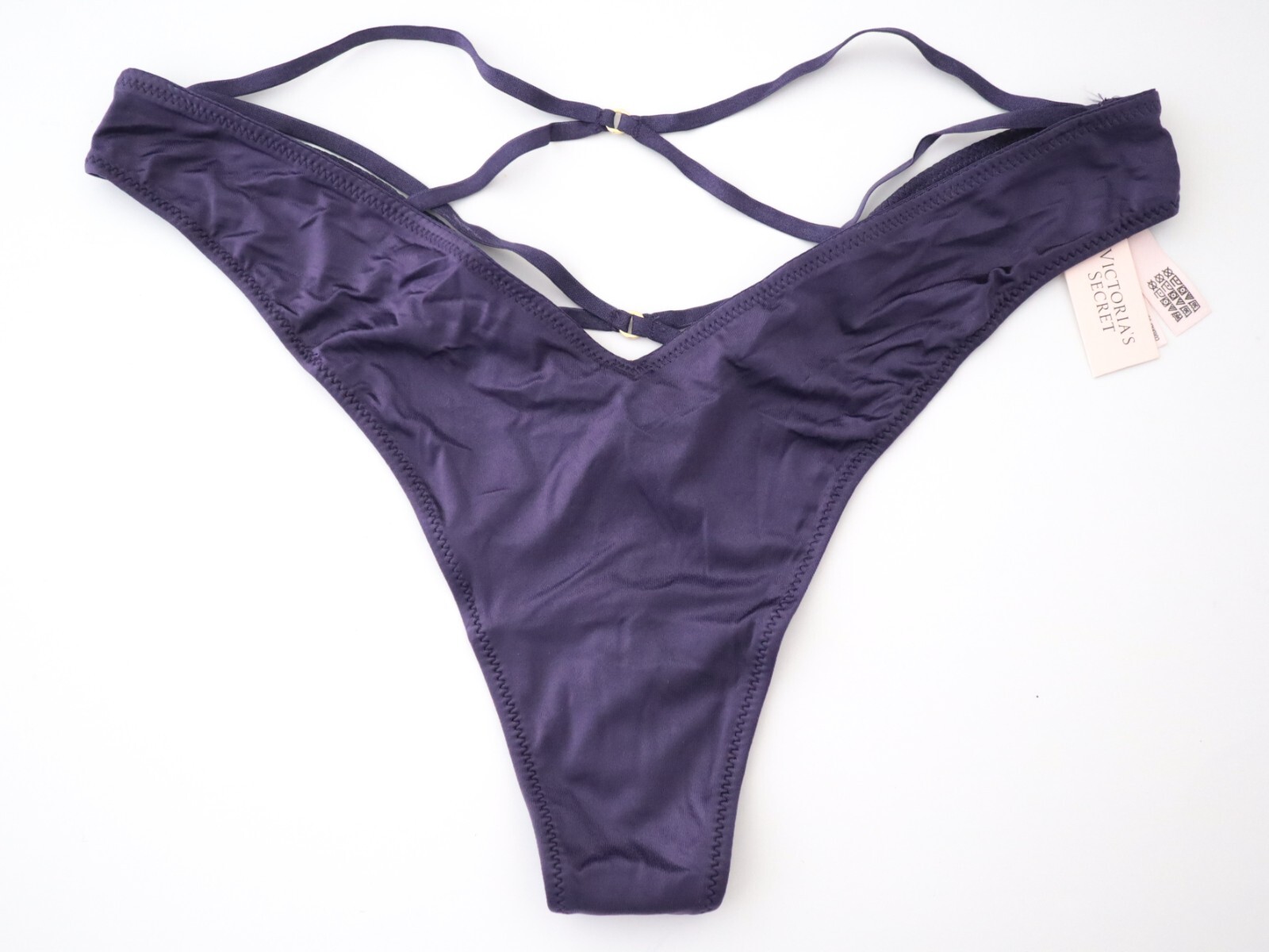 Victoria’s Secret VERY SEXY Strappy Satin Smooth High Leg Thong Panty M L XL