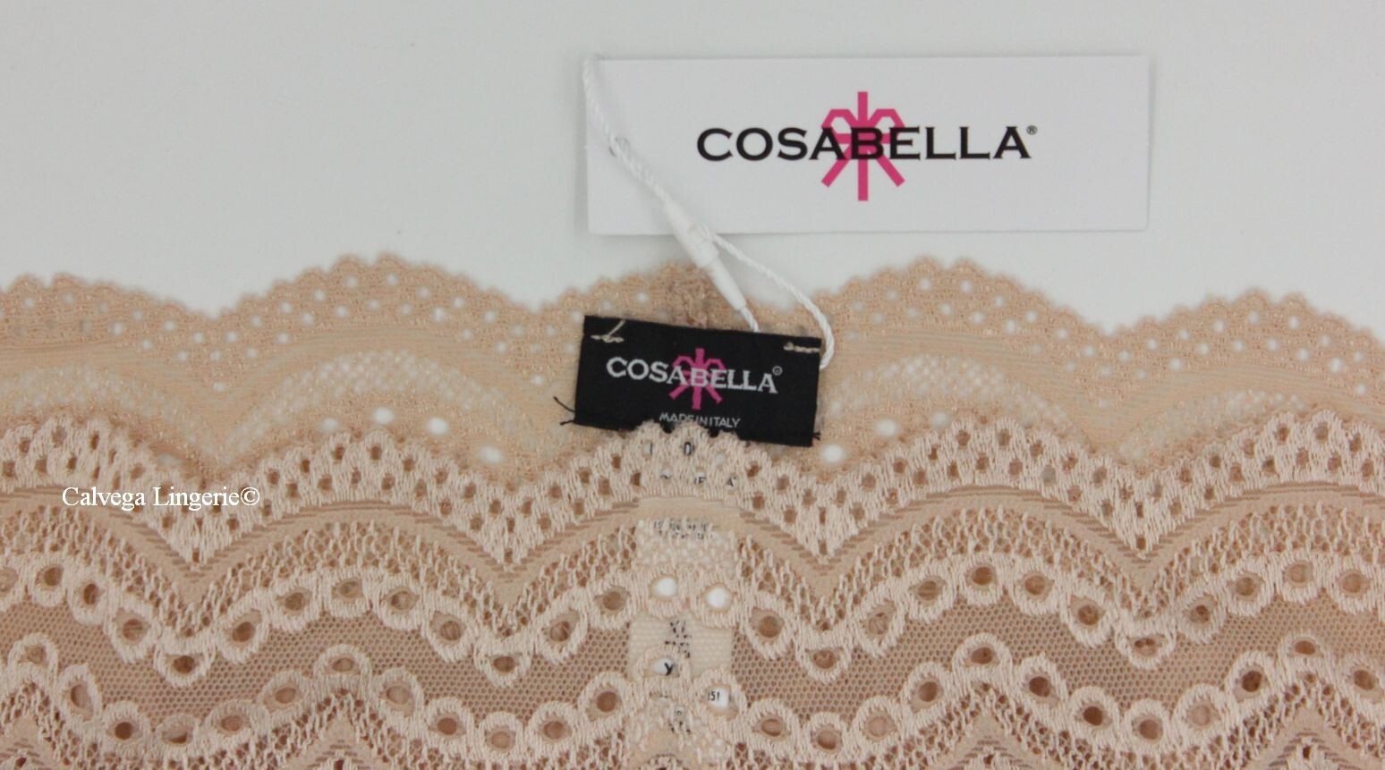 NWT COSABELLA CEYMD0521 “Ceylon” Modal / Lace Bikini, Beige, Italy