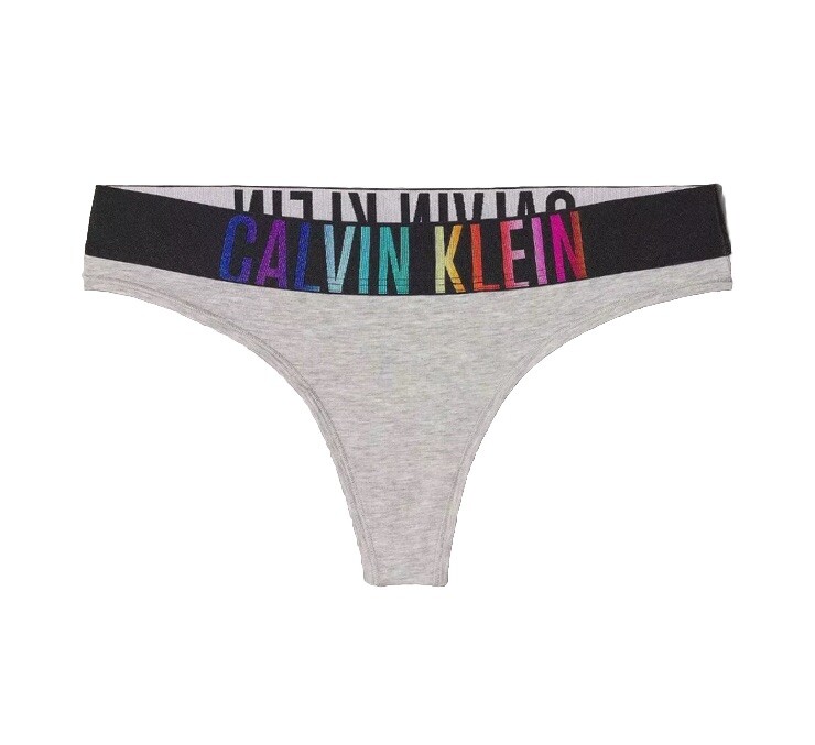 NWT Calvin Klein. Single. Intense Power Pride Thongs. Grey. MSRP $22.00