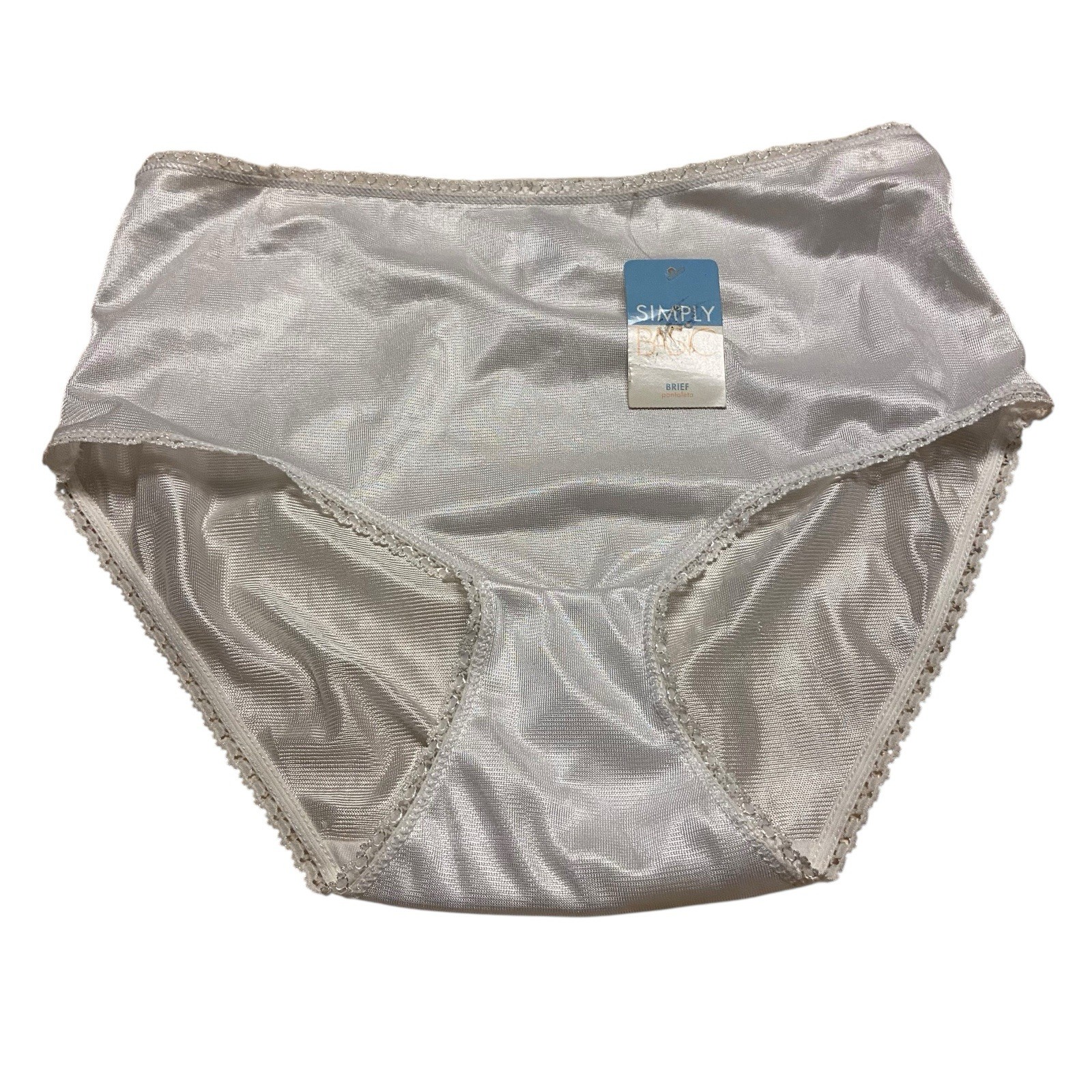 Vintage Panties Womens Small Simply Basic White Sissy Panty New NWT Retro