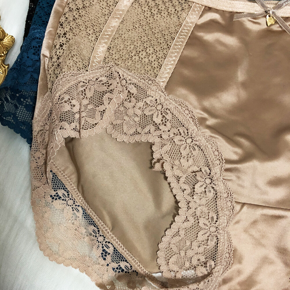 6 Packs Lot Sexy Womens French Lace Brief SilkySatin Panties Underwear Lingeries