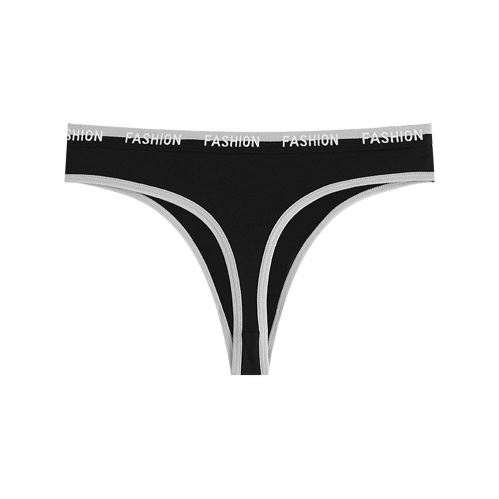 Seamless Low Waist Underwear for Women Letter Print Polyester Material