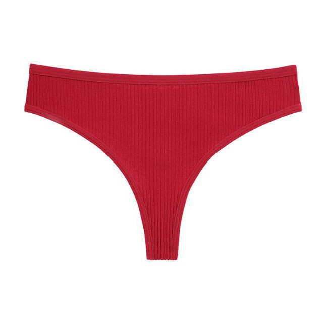 6 Packs Lot Sexy Womens Panties Thong G string Ribbed Cotton Underwear Lingeries
