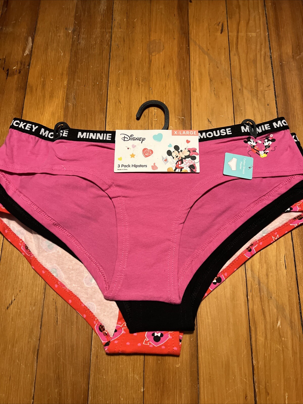 3-Pack Disney Womens Minnie Mouse Hipster Panty Size XL