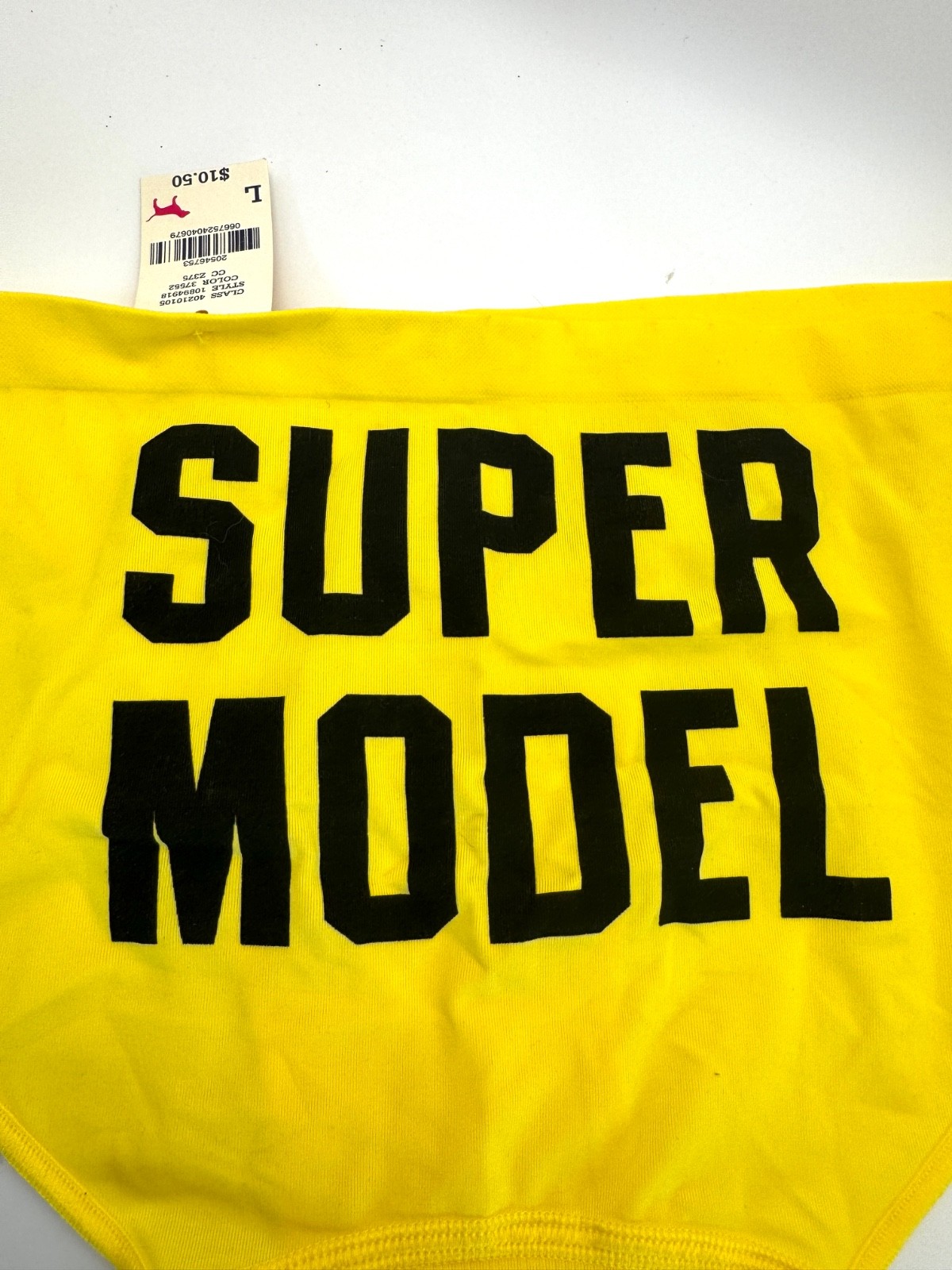 NWT 2009 Y2K VS PINK Supermodel Low Rise Skinny Side Bikini Panty Yellow sz L