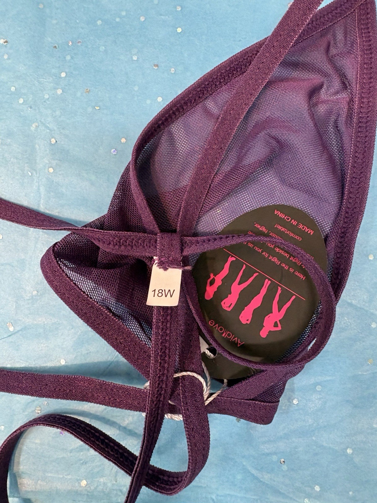 Avidlove Purple Mesh String Thong 18W