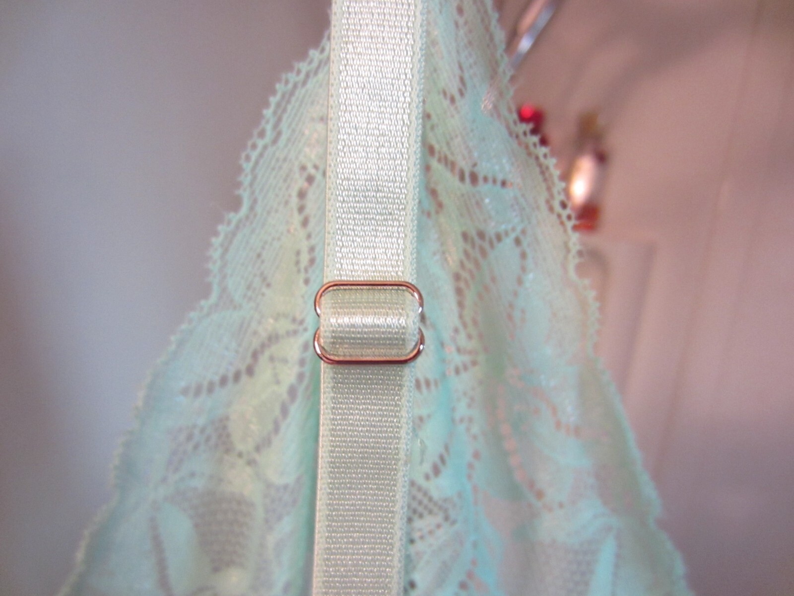 NWT women’s two piece lingerie teddy w/thong panties Shein Size XL mint green