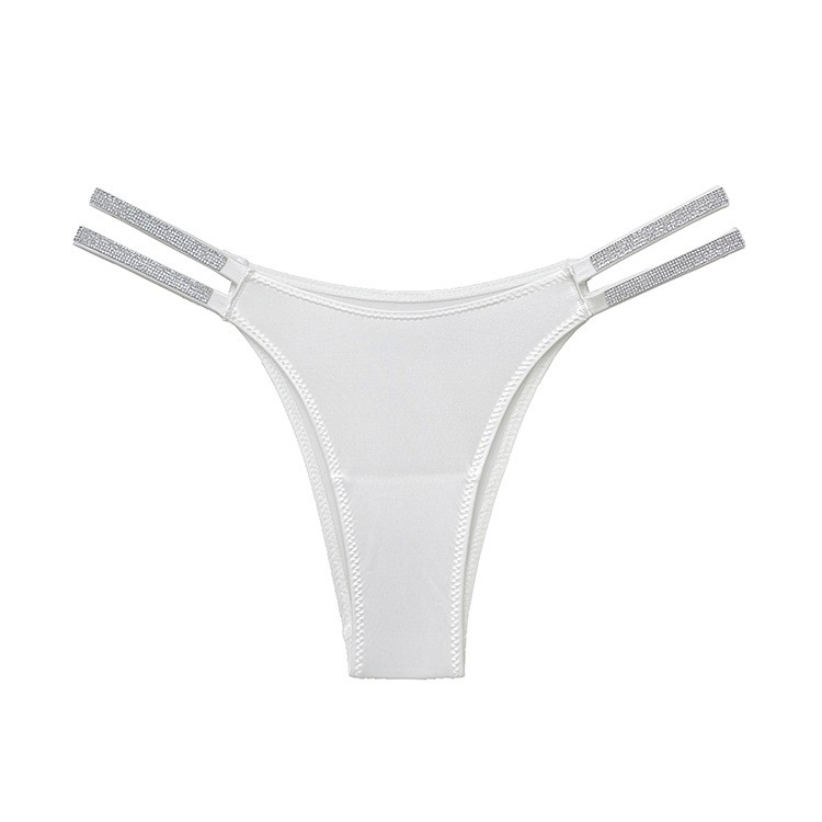 3 Pack Lot Ladies Womens Ice Silky Panties Briefs Underwear Double Strap Bikinis