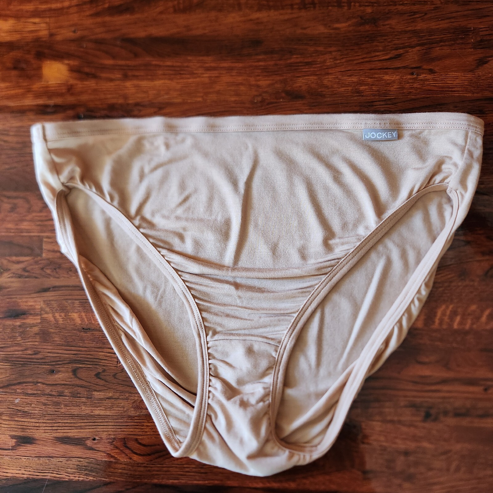 Supersoft Jockey Elance Panties Beige Womans 6 Hi Thigh Stretchy Underwear