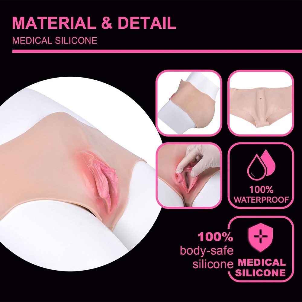 Men’s Vagina Panties with Insertable Channel for Crossdressing Transgender
