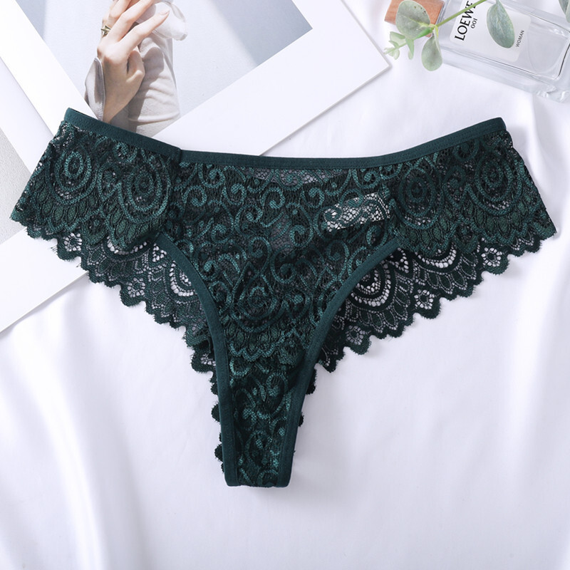 5 Pack Lot Sexy Womens See Through Lace Panties Thongs Underwear Sissy Lingeries