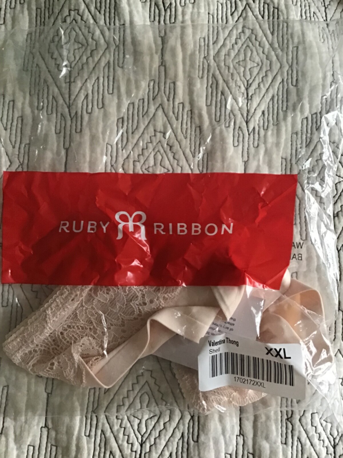 RUBY RIBBON VALENTINA THONG #1702 NEW!