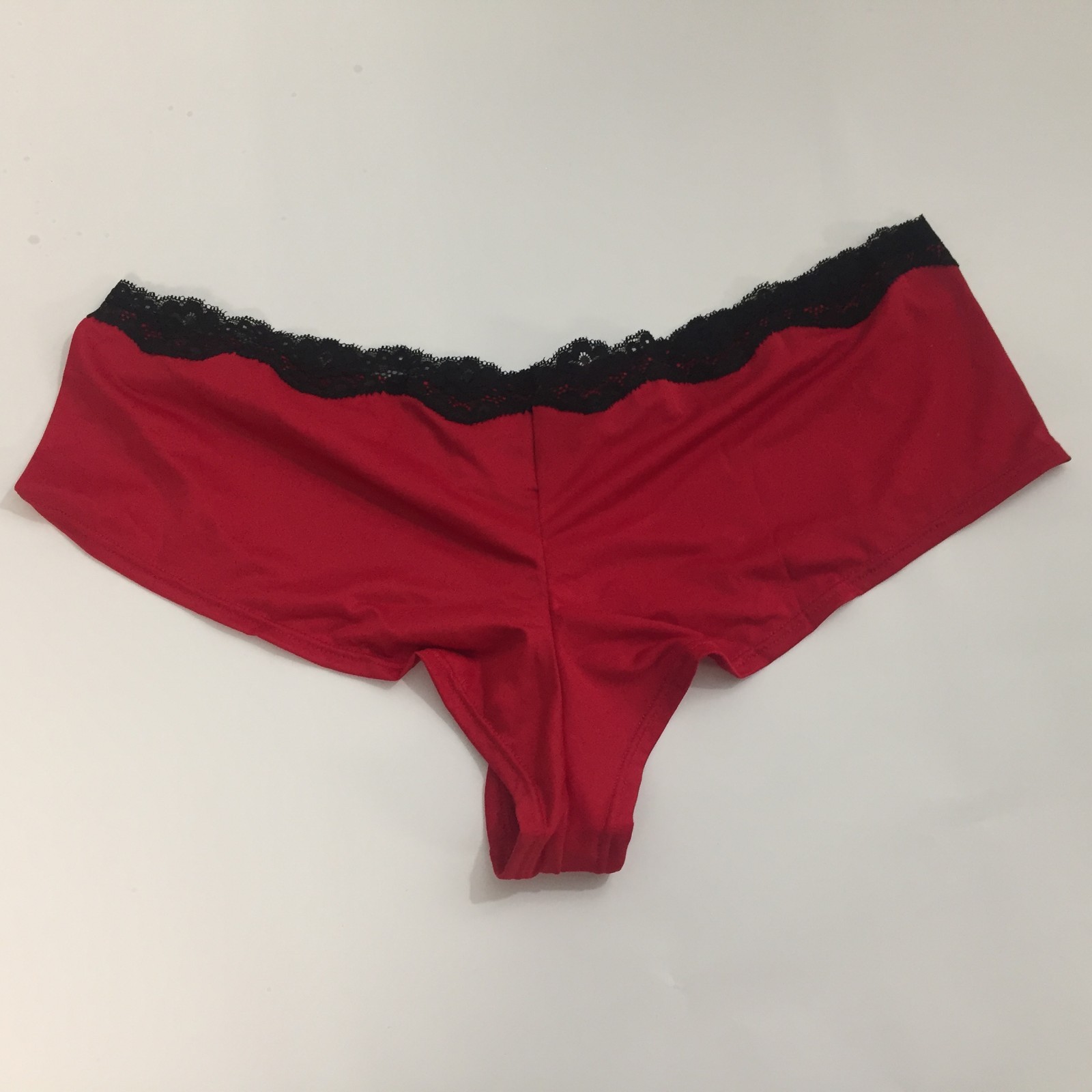 Sexy Red/Black top Lace front tie on Panties Frederick’s of Hollywood Size XXL