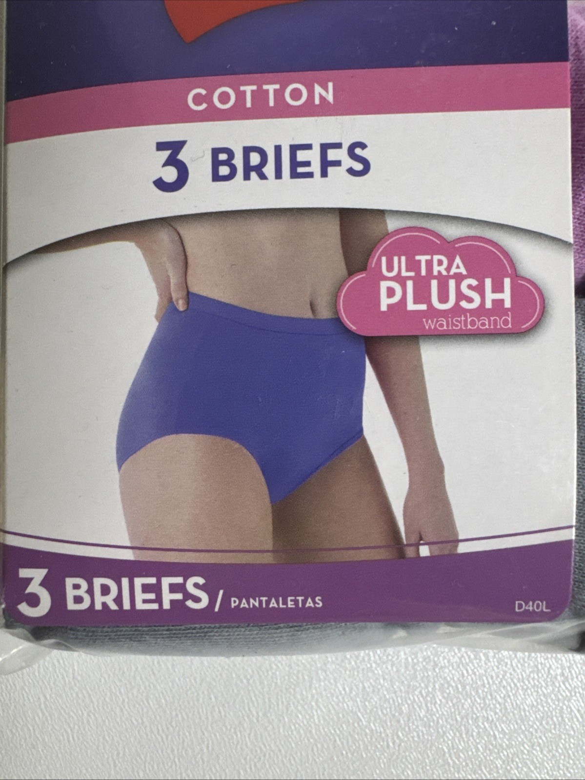 6 pairs Hanes Cotton Briefs Size 10 Underwear Panties White Pink Gray NEW