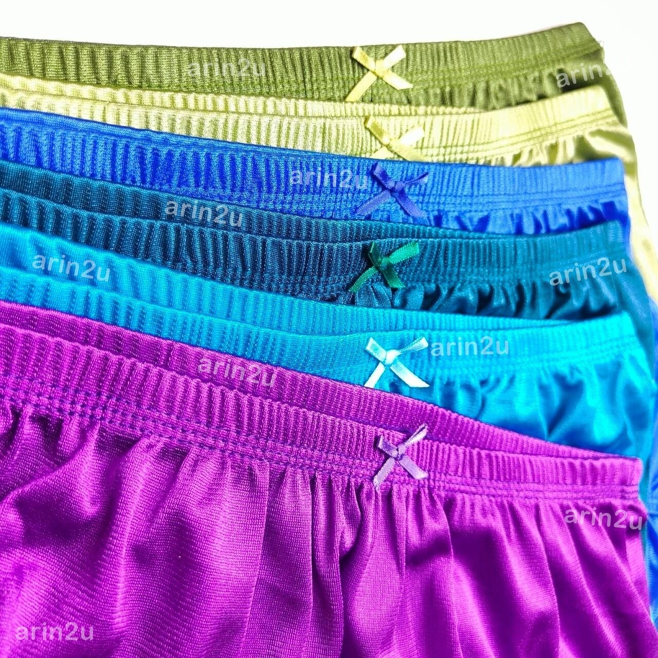 12x Plain Classic Nylon Silky Underwear High Waist Panties Briefs Plus Size 3XL