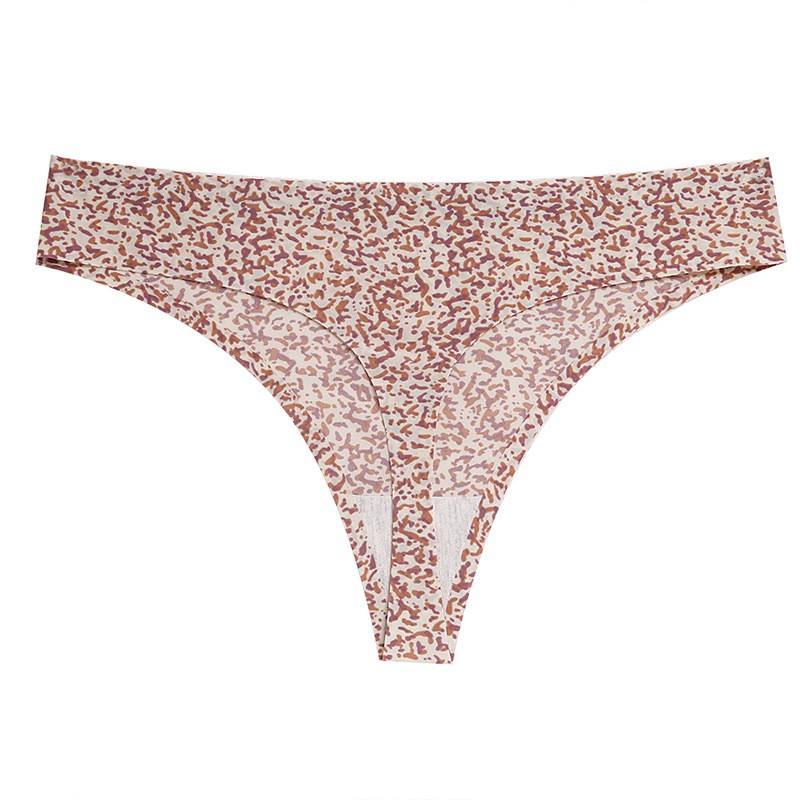 6 Pack Lot Sexy Womens Thongs Panties Underwear Leopard Seamless Bikini Lingerie