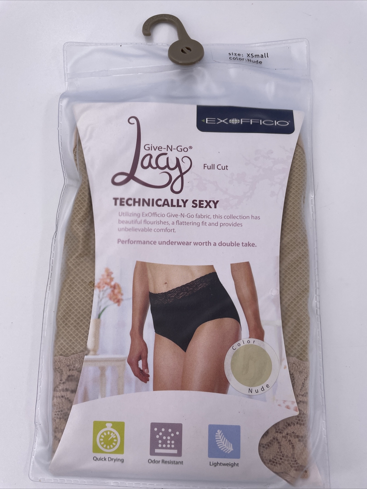 ExOfficio Give-N-Go 2 Pairs of Full Cut Technically Sexy Size XS Color Tan