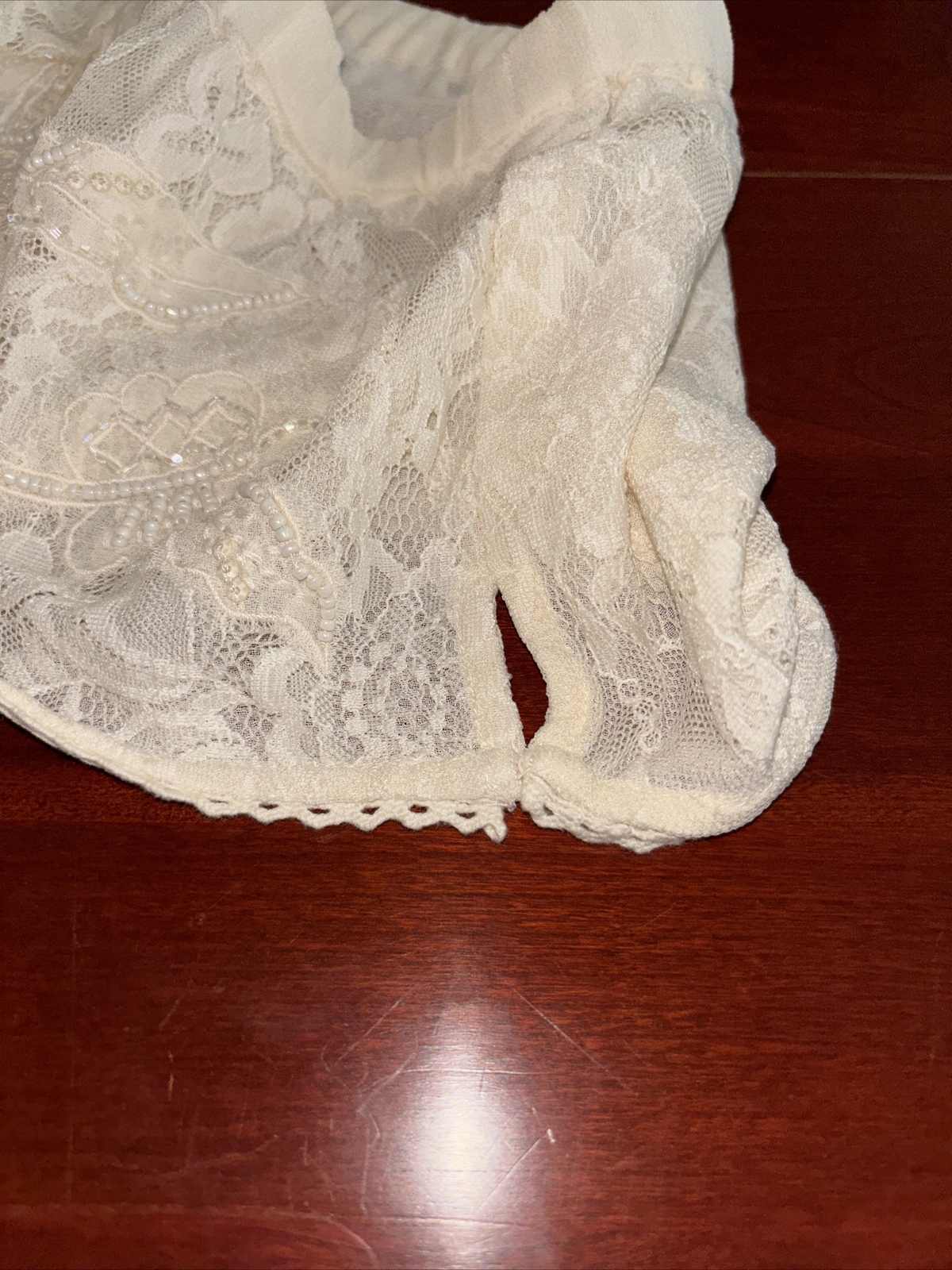 Zara Cream Color Lace Beaded Panties Large Bridal NWOT
