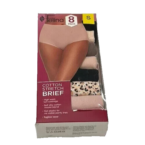 Felina Ladies’ Cotton Stretch Brief 8 Pack Size:(S)