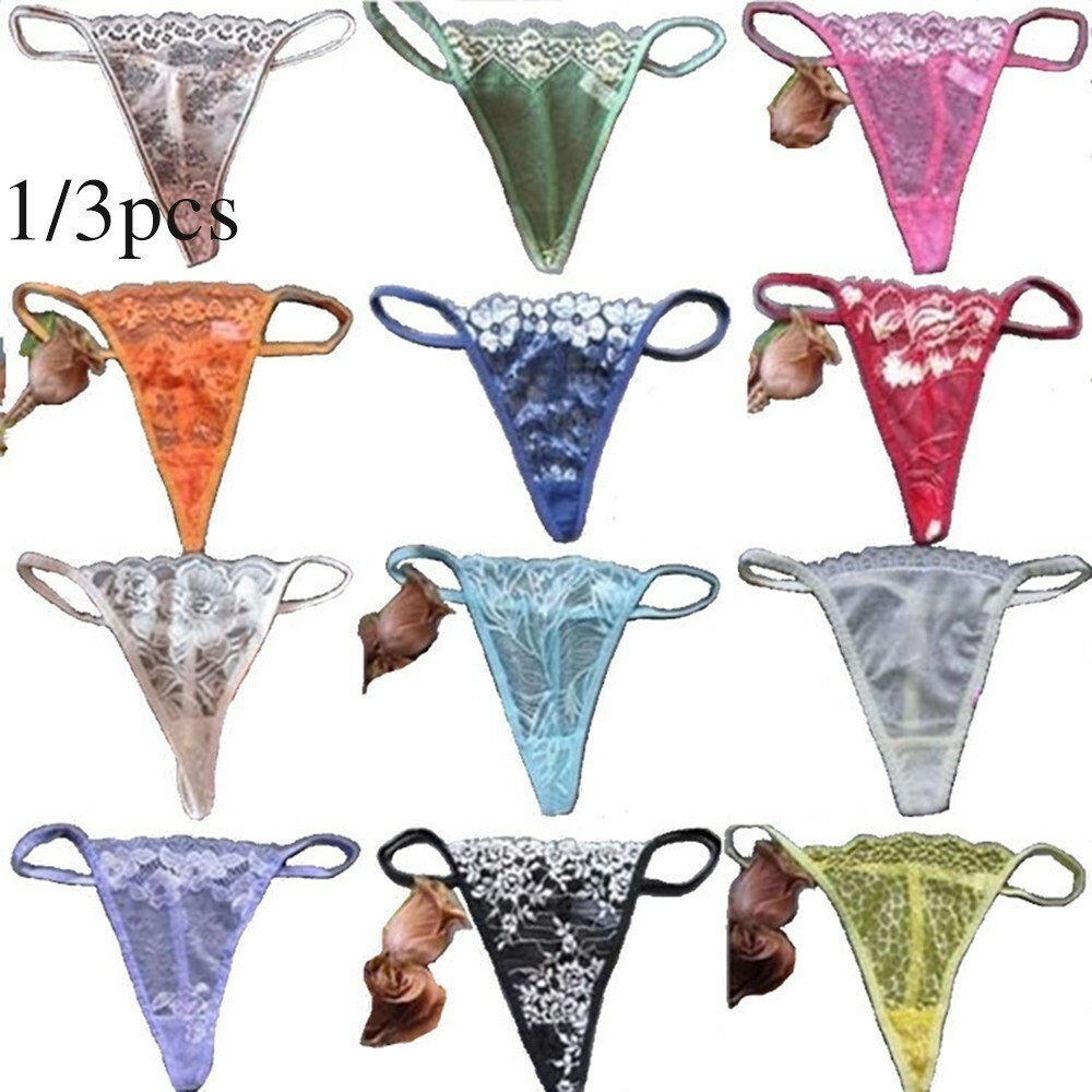 155-172cm Briefs Panties Underwear Lace Nylon Thong/String Waist 56-74cm