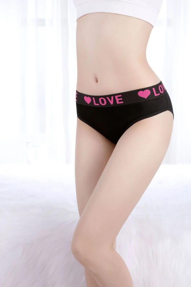 5PCS Underwear Women’s Thin Panties Solid Color Belted Women’s Triangle Shorts