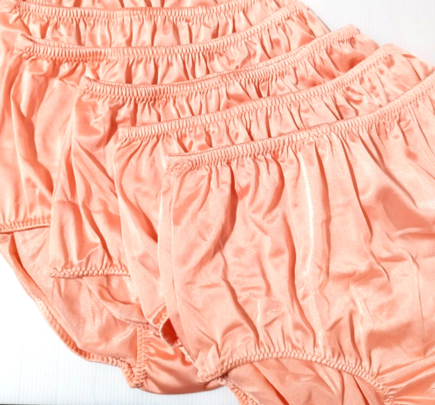 5 Nylon Panties/ High Waisted/ Double Nylon Layer Crotch/Nice ORANGE/ Size XXL