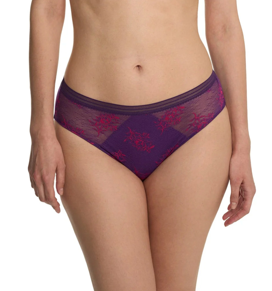 Natori SMALL Love Lace Panty 774351 Vivid Grape / Sakura Pink —NWT TAGS—