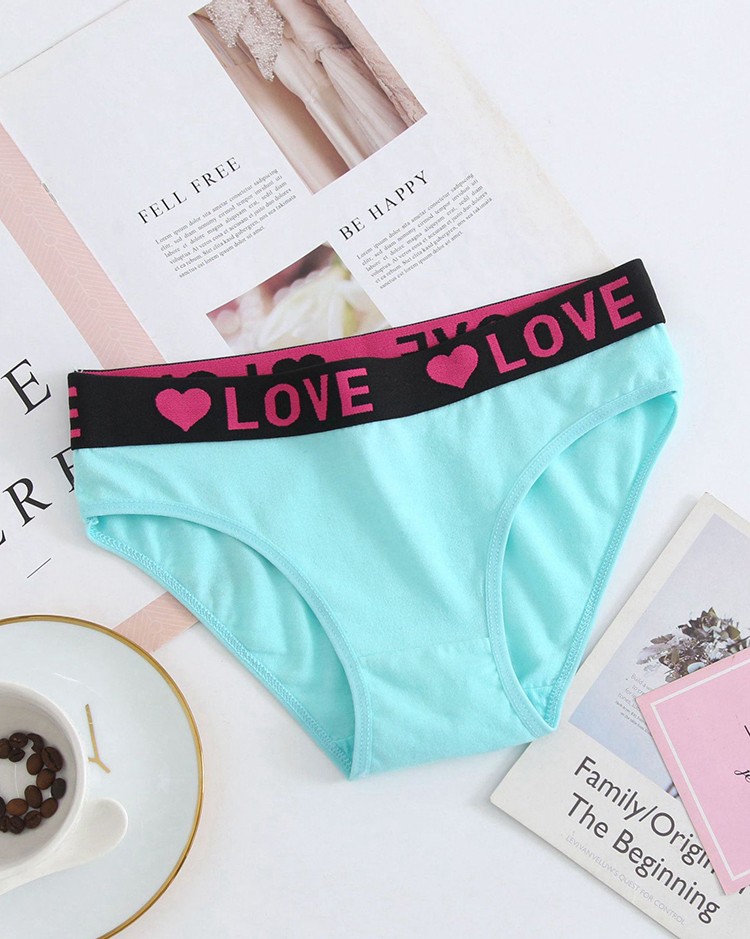 4pcs Style Ladies Medium Waist Cotton Underwear Casual Sports Soft Daily Pantie
