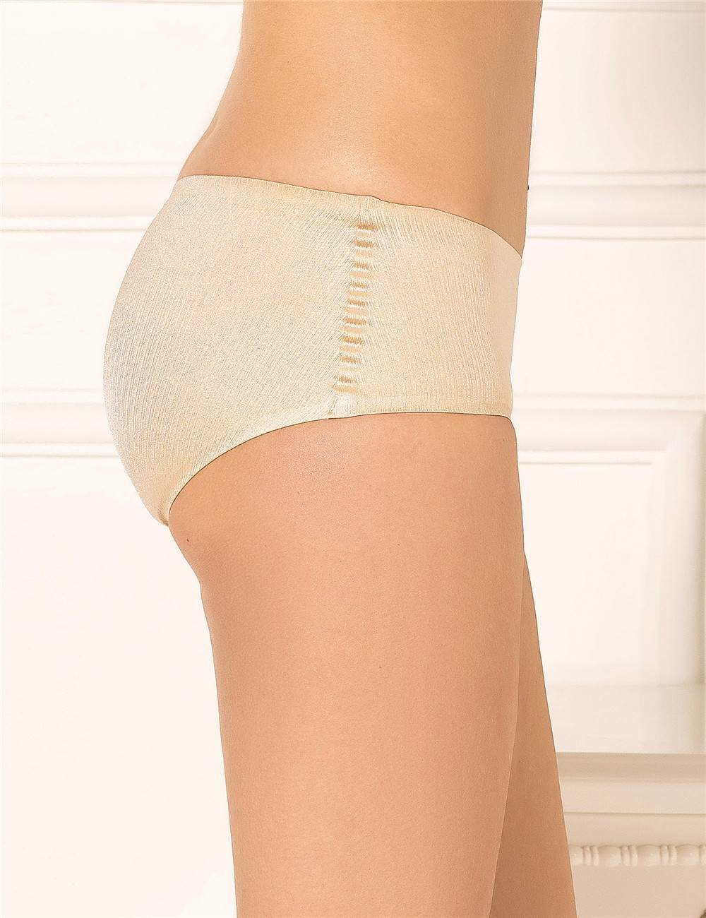 Seamless Midi knickers 16 Plus Size, 4 Pairs Comfort Silky Shiny Soft Briefs
