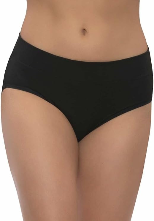 Felina Womens 5 Pk Pima Cotton Wide Waistband Hipster Multi Small