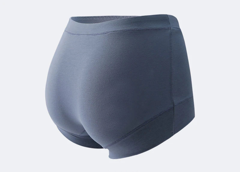 1pc High Rise Panties Pure Cotton Solid Color Boxer Shorts Plus Size Underwear