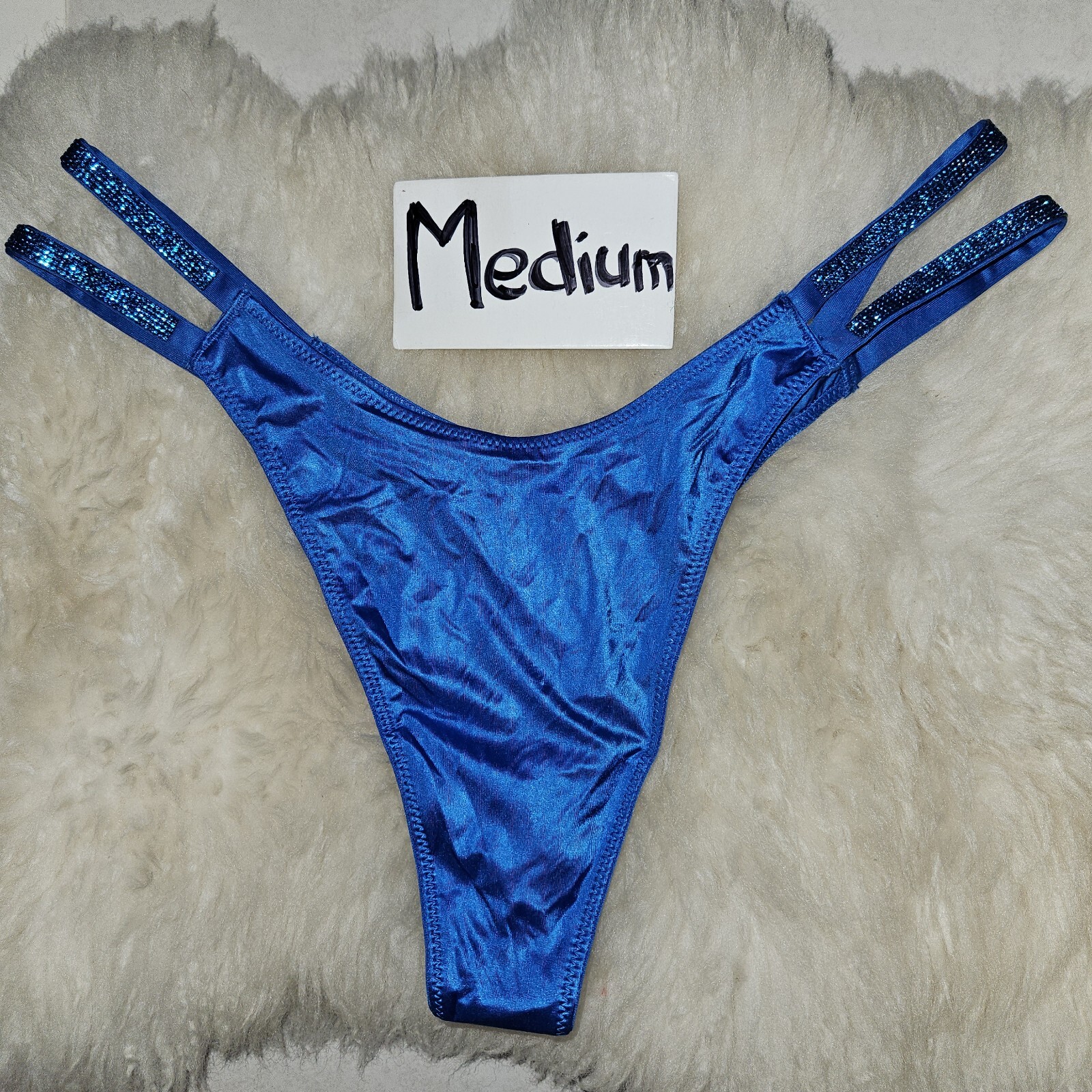 Victoria’s Secret Bombshell double shine strap thong Medium