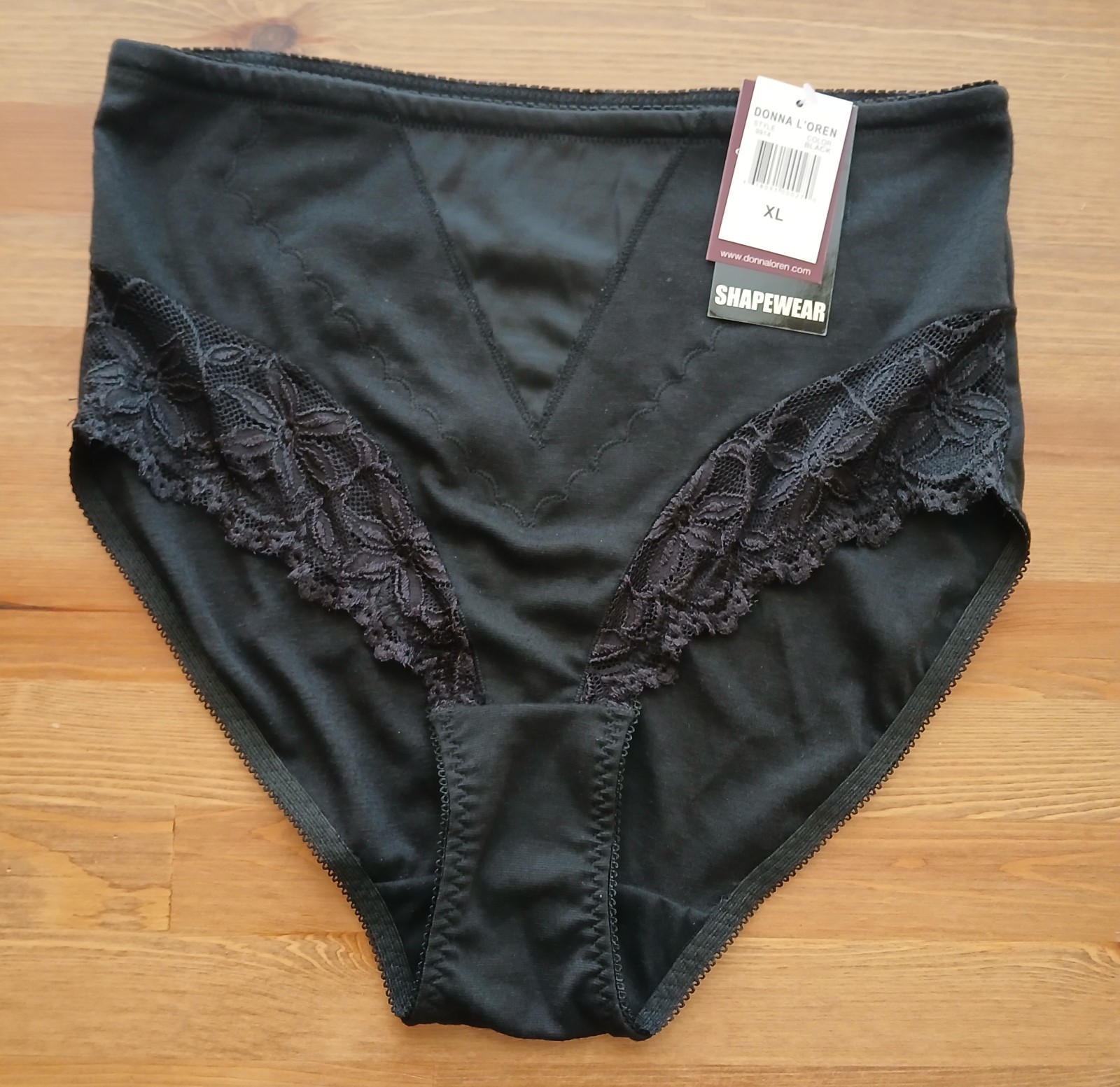 Donna L’oren Shapewear Brief Panty XL Black Comfortable Tummy Control