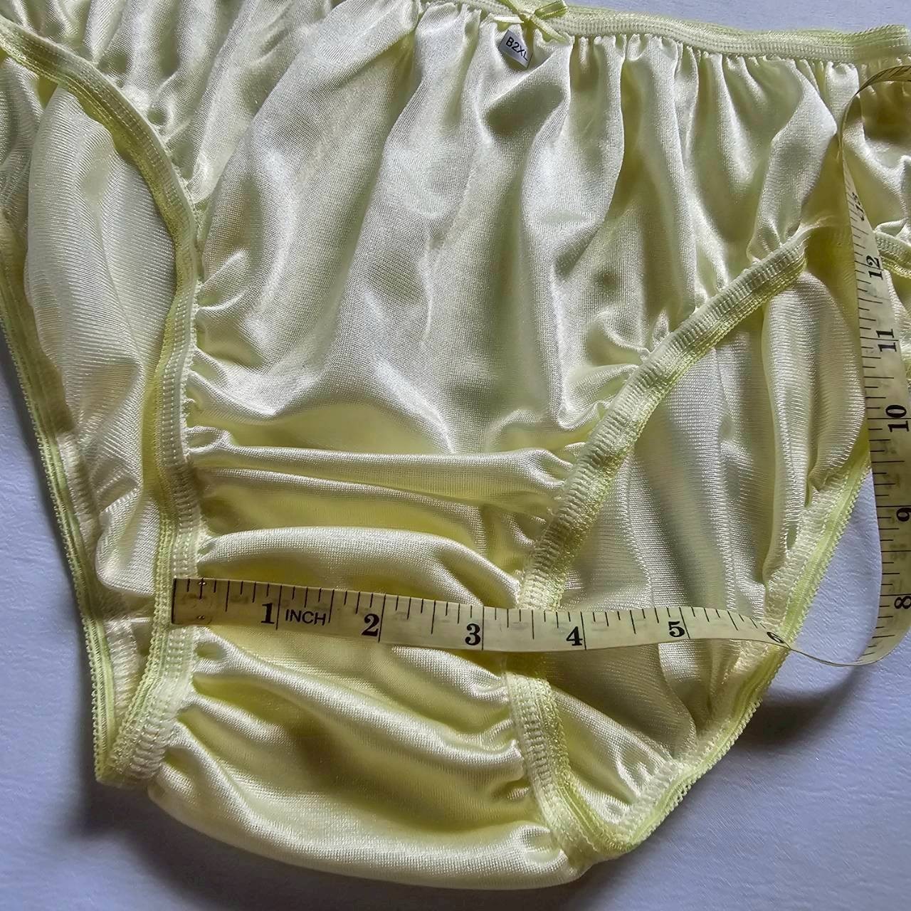 12 Big Bikini Underwear Nylon Woman Panties Soft Smooth Briefs Mid-Waist/Mix/2XL