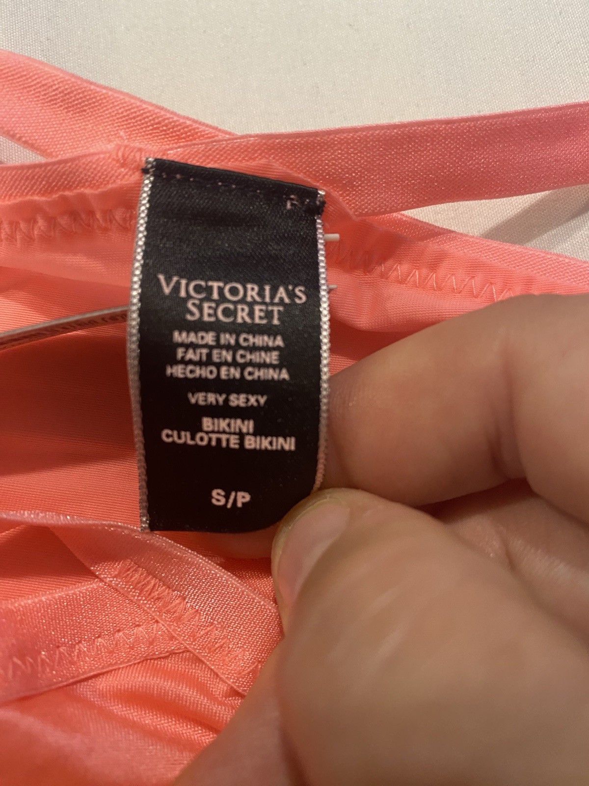 Victoria’s Secret String Bikini Panties Small Hot Orange Culotte Underwear NWT