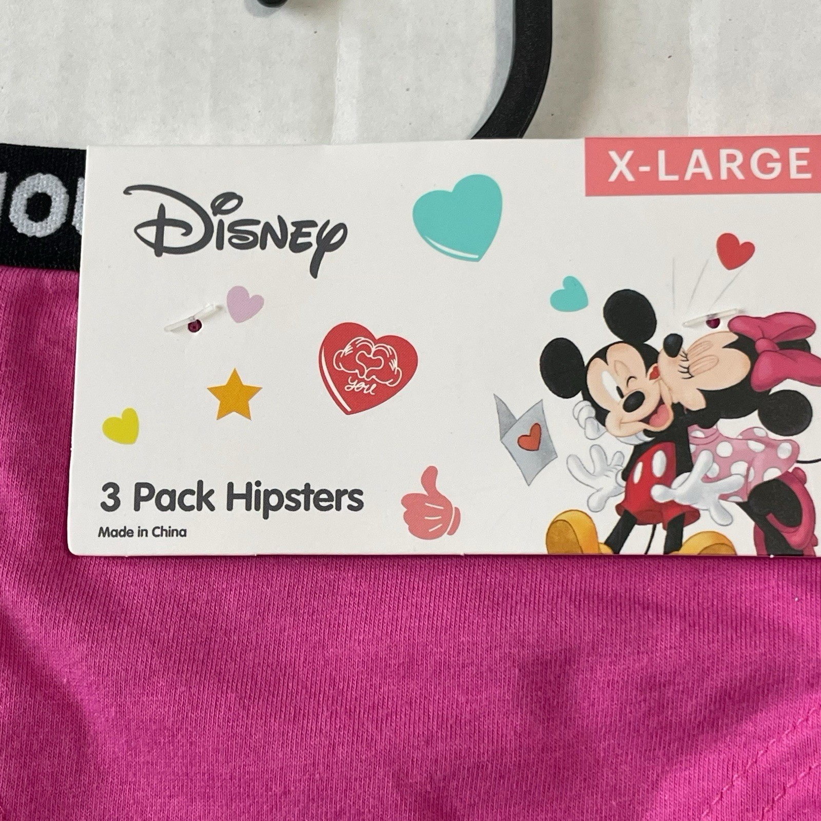 Briefly Stated Disney Womens Cotton Panties Size XL Hipster Stitch 3 Pack Minnie