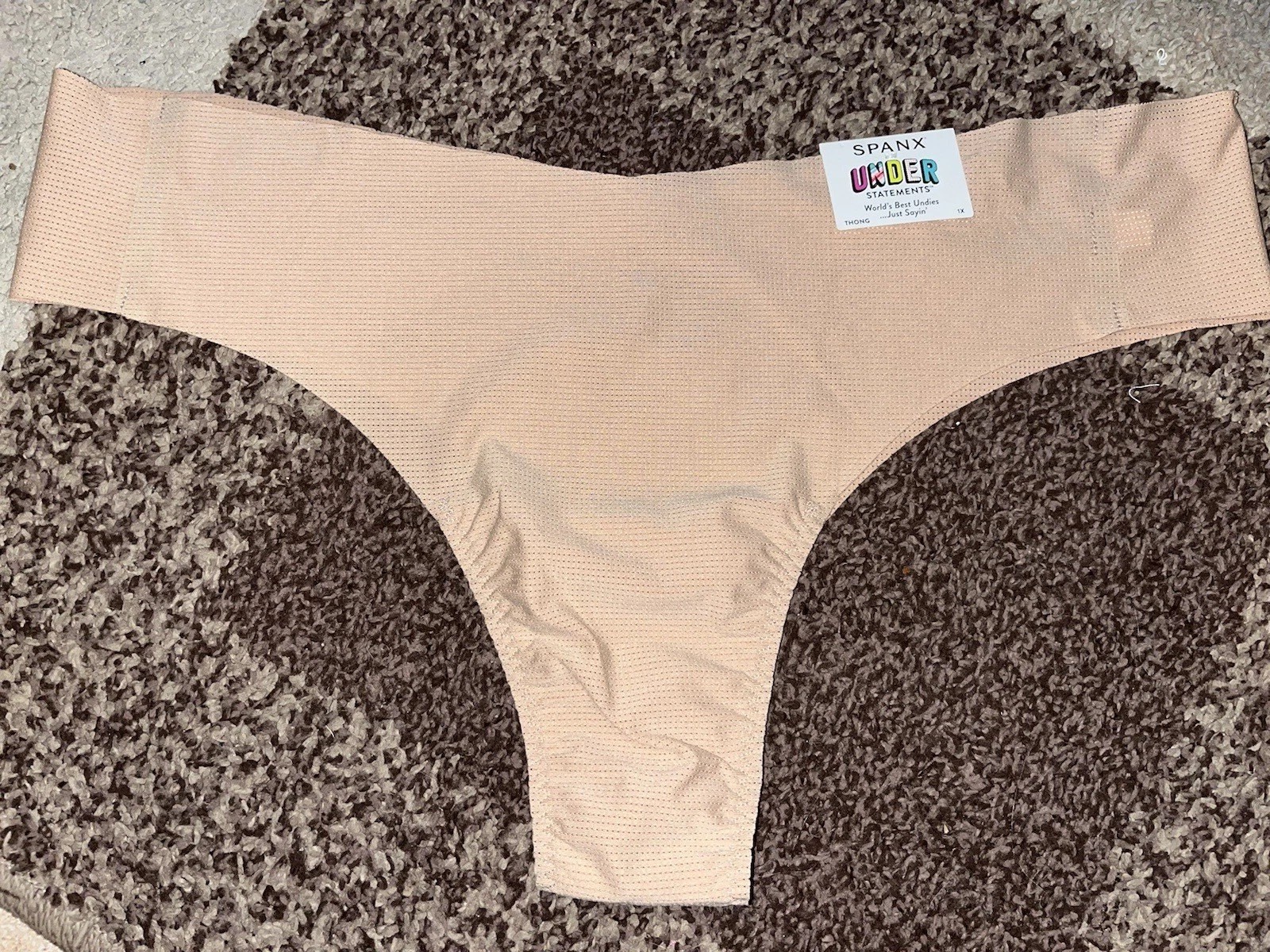 NWT SPANX Under Statements Nude Thong Panty 1X $20