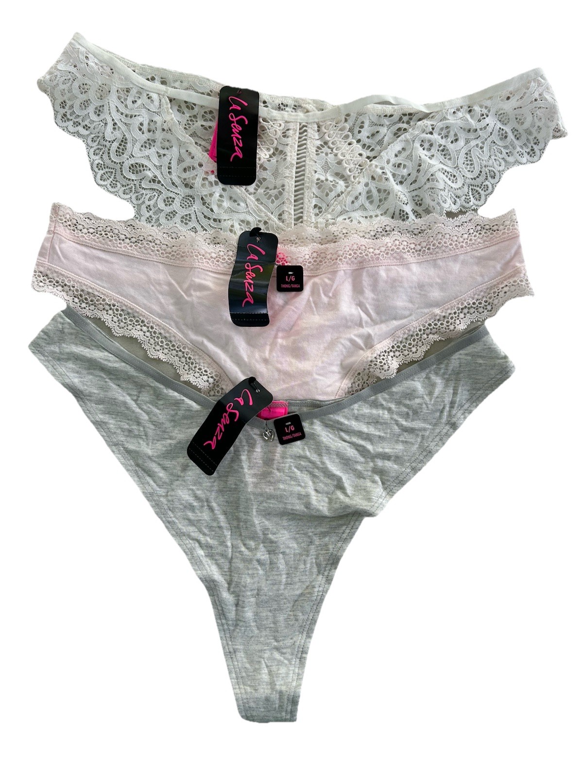 La Senza Bundle Of 3 Thongs Size Large