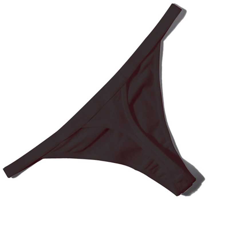 G-String Thongs Panties Underwears Bikini Sexy T-back 4-Pack Women Solid Cotton