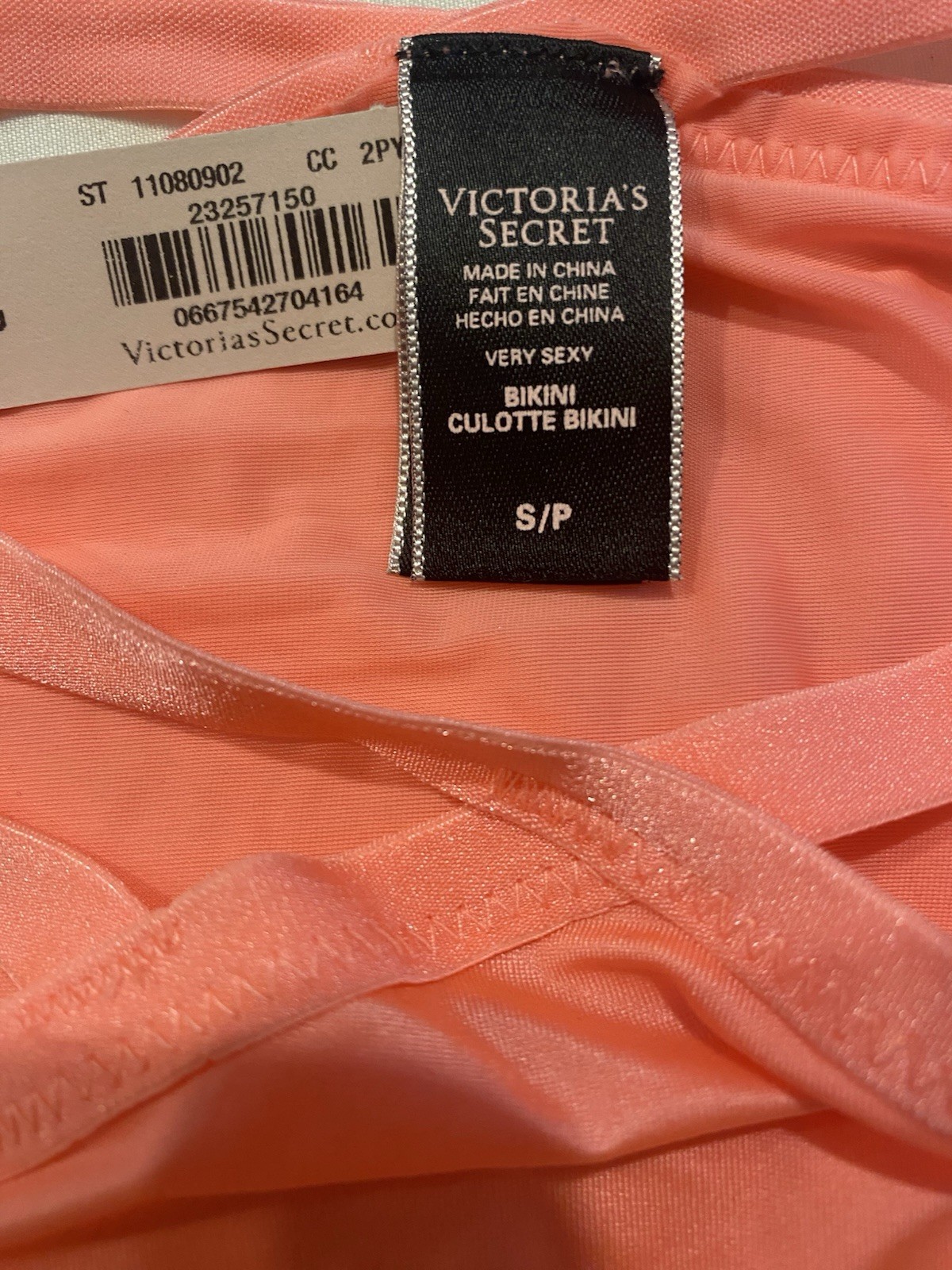 Victoria’s Secret String Bikini Panties Small Hot Orange Culotte Underwear NWT
