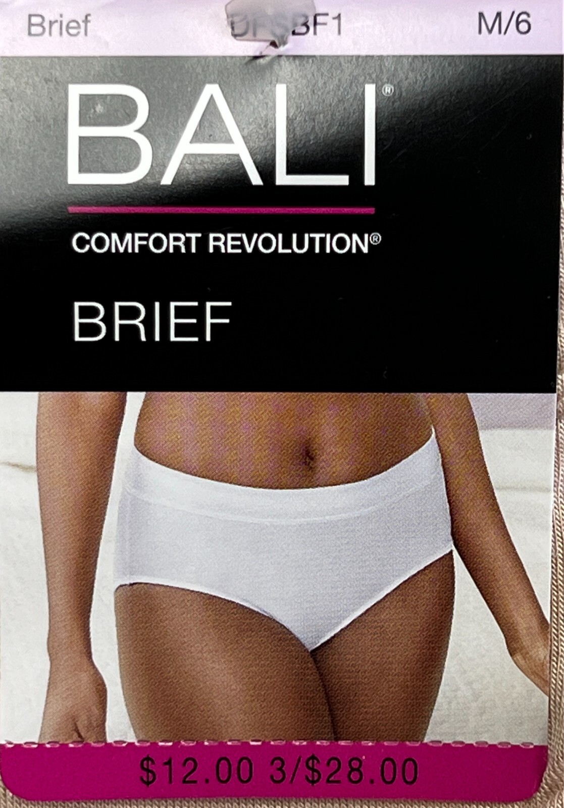 2 Bali Comfort Revolution Brief Panty M 6 DFSBF1 MEDIUM 2 Pack Super Soft Rayon
