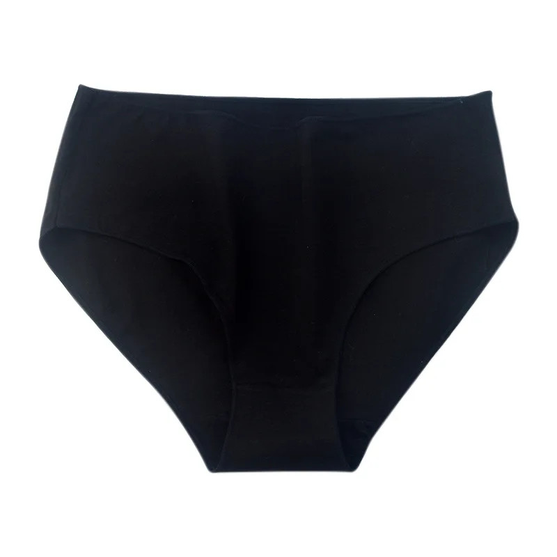 High Rise Cotton Panties Briefs Solid Color Soft Breathable Comfort Fit 2PCS