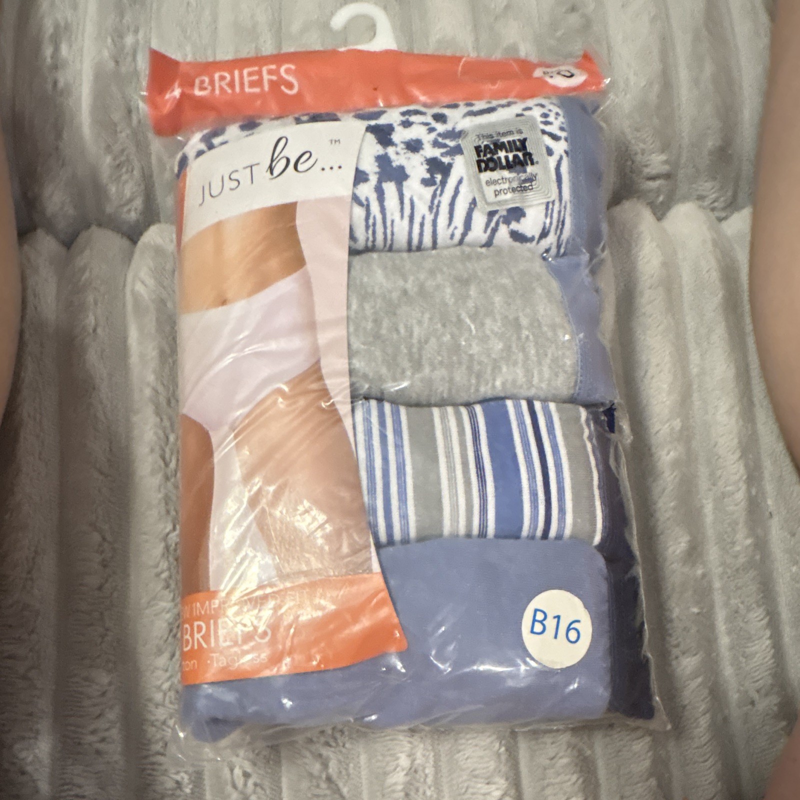 Just be… Women’s Brief Panties Size S Multicolor Cotton Animal Print 3-Pack