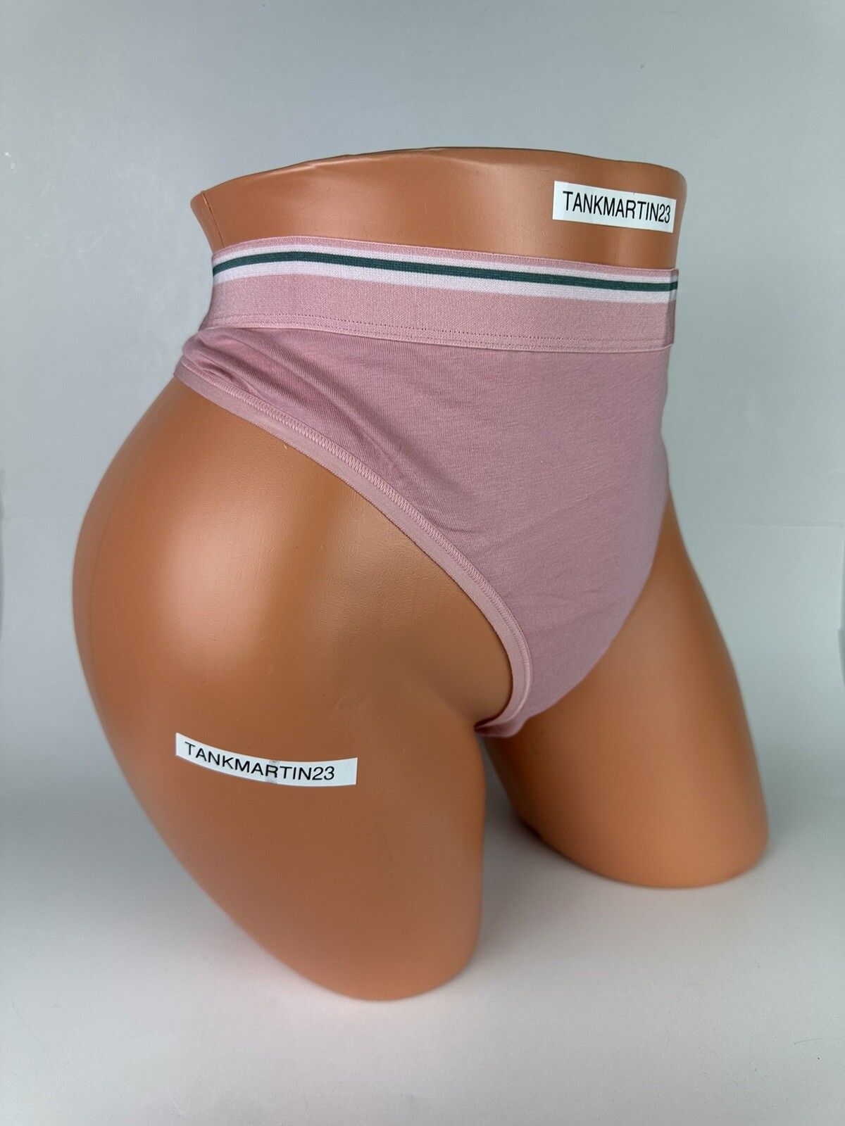 NWT LANE BRYANT CACIQUE PLUS 18/20 COTTON THONG PANTY W/ LACE BACK PINK BLUSH