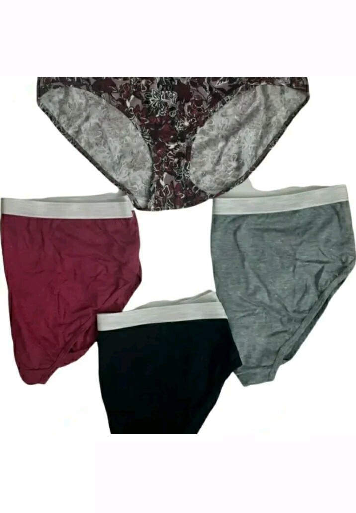 Womens Hanes 4 Pk Sz Xl Multi colored Brief Underwear Panties Nwtgs
