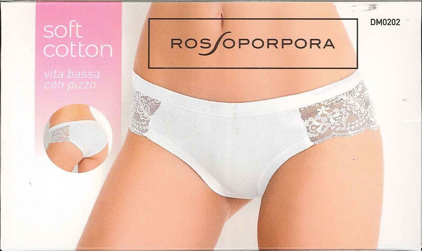 WOMEN’S LOW WAIST LACE STRETCH COTTON BRIEFS RED PURPLE ART. DM0202