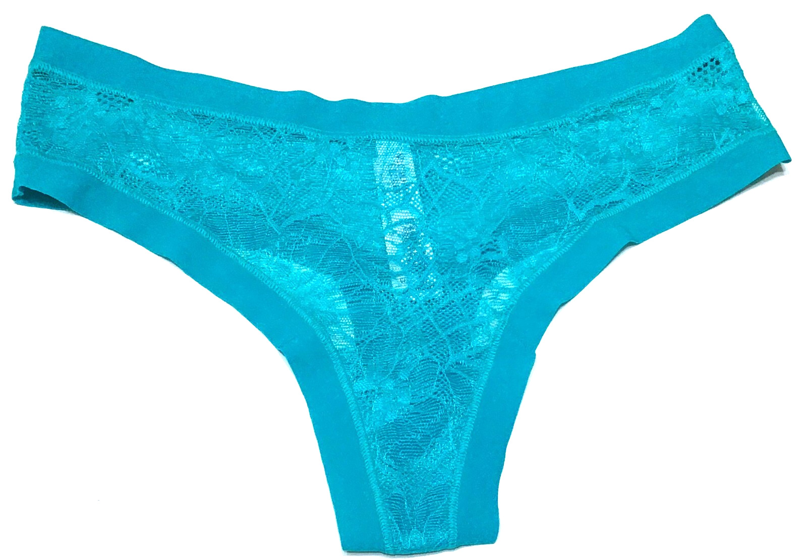 medium – NWT Victoria’s Secret turquoise lace thong panty $14.50 tag (c411)