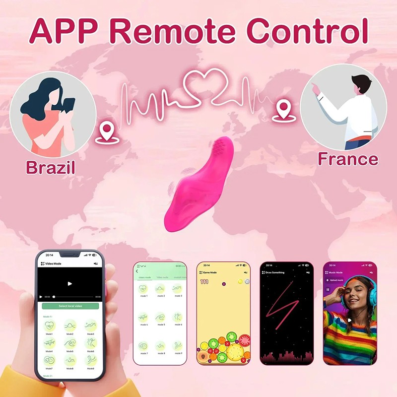 Vibrating Women Panties Massager Wireless APP Remote Control Waterproof