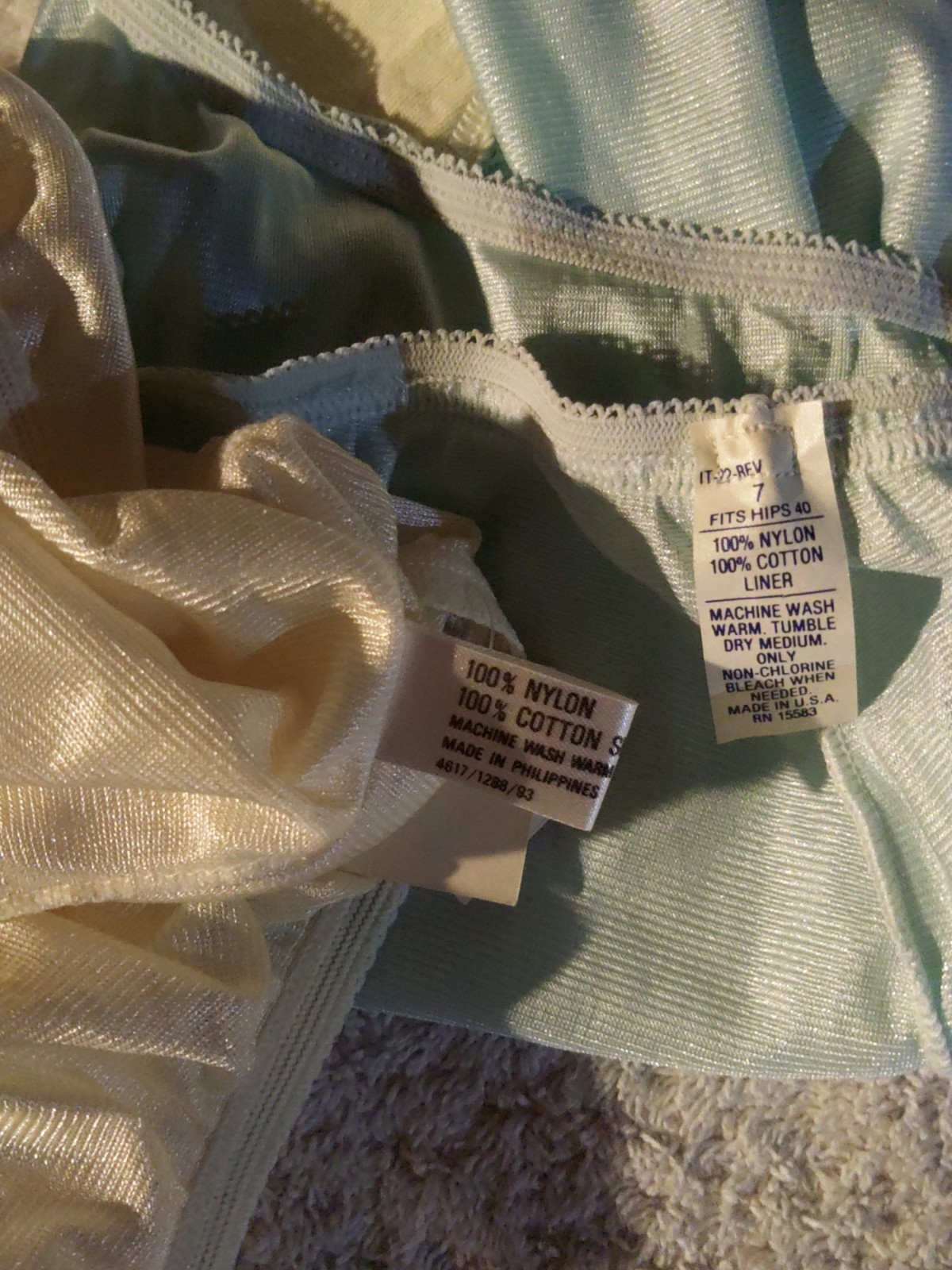 New! 2 Pair Unbranded 100% Nylon Panties Size L Silky Soft